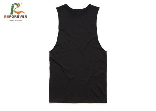 Plain 100 Percent Cotton Men'S Tank Top Shirts , Fashinal Slim Fit Singlet