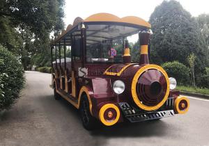 China 220V Electric Sightseeing Car Electric Tour Bus Lower Noises FRP Steel Material factory