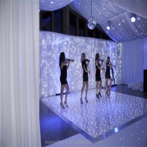 China Dimmable Romantic Acrylic Full White LED Starlit Dance Floor for Wedding Banquet factory