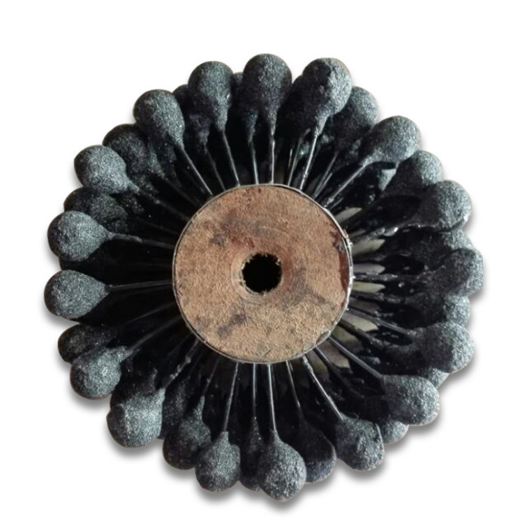 Soft Grinding Stone Ball Head Brush Wood Core For Cylinder Polishing And Deburring