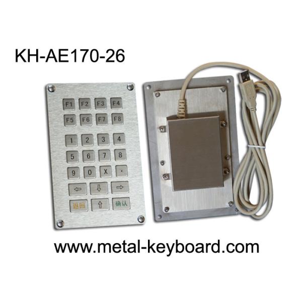 China USB or PS/2 Interface Industrial Metal Keypad , 26 Keys Numeric Keypad factory