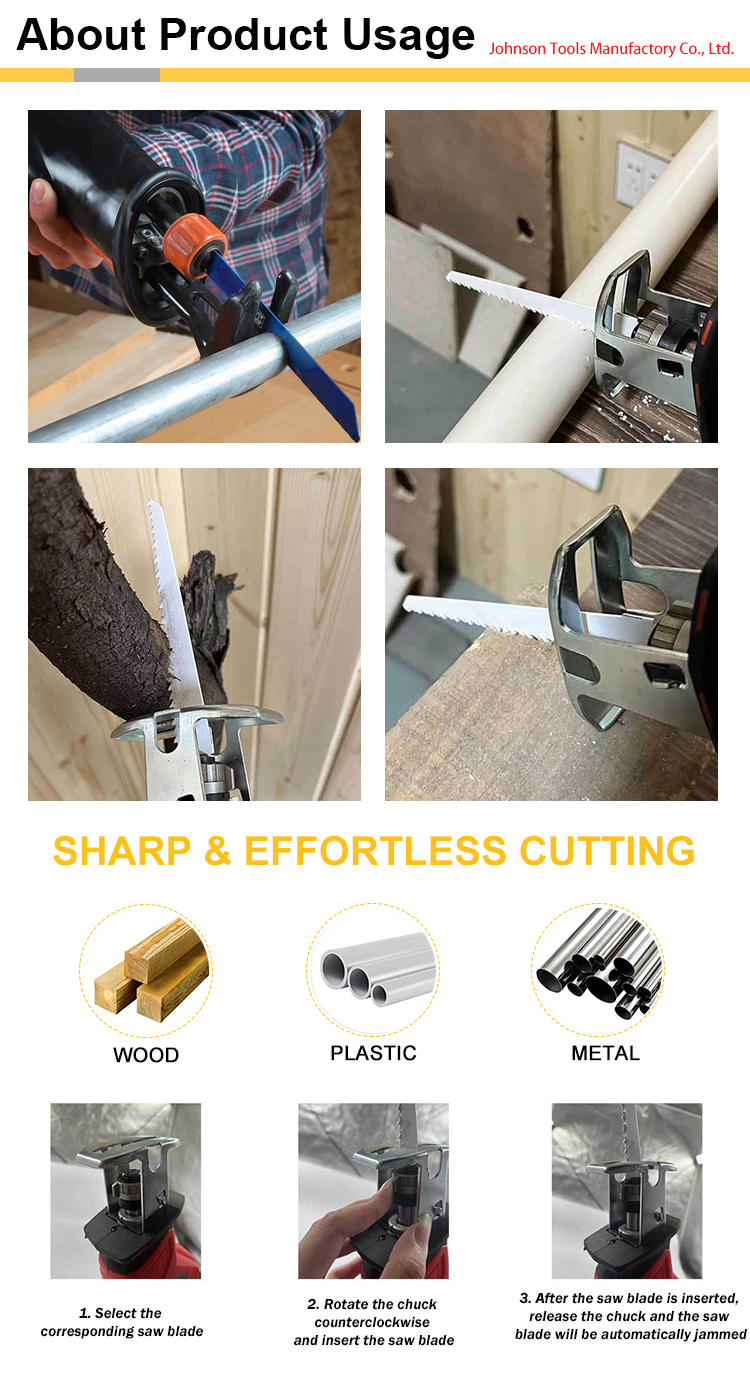 6-Piece Metal Wood Cutting Reciprocating Saw Blades Set For Metal Plastic Wood And Drywall