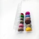 12 cells plastic macaron tray clamshell packaging