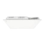 Sleek PMMA Emergency LED Panel Light with White/Silver Finish, 80-83Ra/95-98Ra,