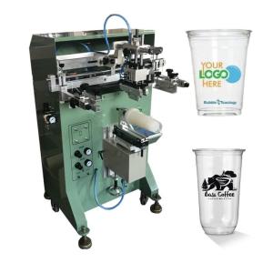 China Serigraphy Cylindrical Screen Printer With UV Curing Oven Machine factory