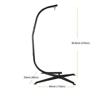 China Outdoor Furniture Metal C Style Type Frame Hammock Chair Stand for Apartment Living factory