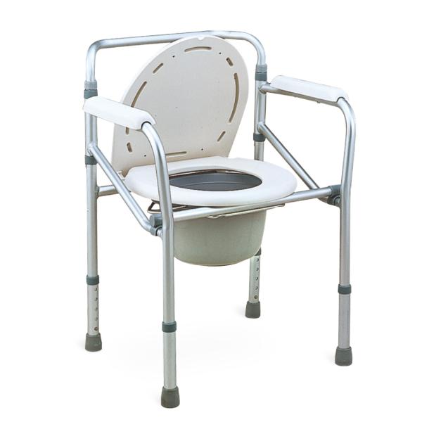 Healthcare Portable Commode Chair , Steel Folding Commode Shower Chair With Bedpan