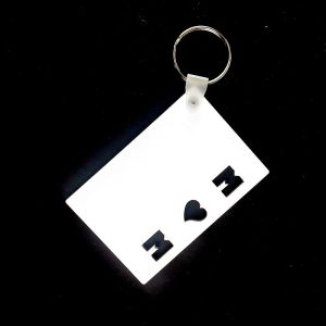 Double Sided Sublimation MOM DAD LOVE Key Rings Blank