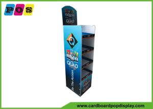 China Beverage Stable POP Cardboard Merchandising Displays With Four Shelves FL032 factory