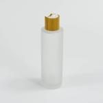 100ml Frosted Glass Collar Skin Care Serum Toner Lotion Bottle with Bamboo Disk