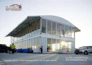 China White Double Decker Tent For Airshow With Glass Wall All Around TUV CFM IFAI factory