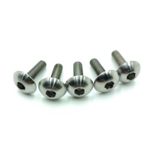 ISO7380 M3x6 Round Head Titanium Bolt / Screw For Bicycle