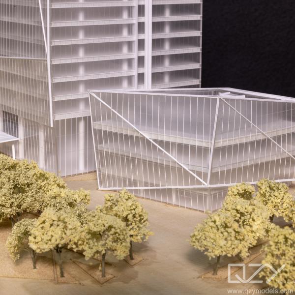 China Aedas 1:200 Scale Architectural Model with Laser Cutting UV Printing and Lighting Design for Yuehai Yungang City Art factory