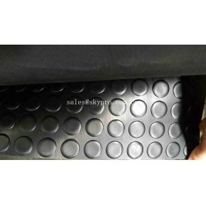 China Tactile Rubber Mats Paving Round Stud Anti - Skid Round Stud Rubber Floor Matting on sale