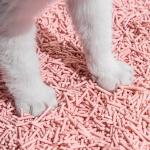 Natural Plant Biodegradable Peach Cat Litter Stripe Shape Multi Flavor Fast