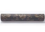Removable Victorian Damask Wallpaper Embossed Black and Golden Pattern , 0.53