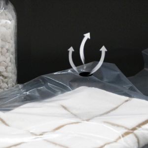 Customized Clear LDPE Fanfolded Pre Opened Bags Textile Packaging