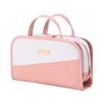 Eco Friendly Women Portable Travel PU Leather Toiletry Makeup Bag