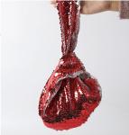 DIY LOGO Sublimation Shiny Sequin Wrist Bag Walking Makeup Bag