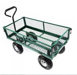 China Steel Mesh Folding Garden Wagon 86*46*85cm High Strength Customizable factory