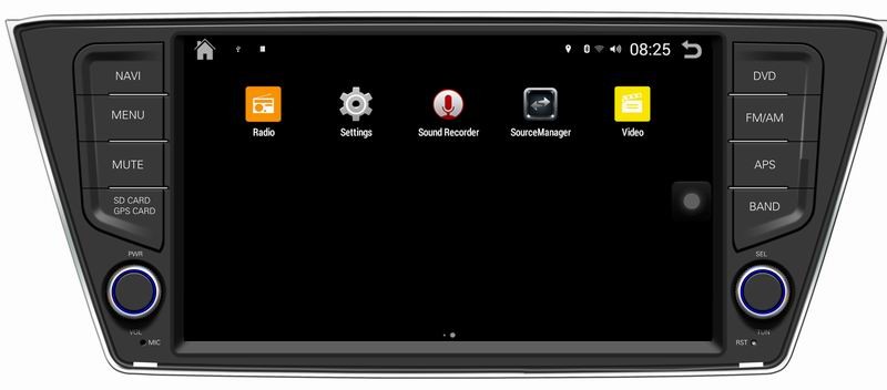 Ouchuangbo car gps navigation dvd player Skoda Fabia 2015 support car multimedia stereo android 4.4 system