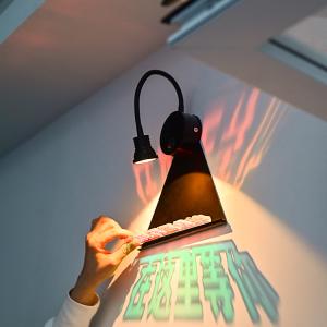 China Color acrylic advertising signs distribution custom spotlights follow the heart to adjust the logo hollowed out projection logo factory