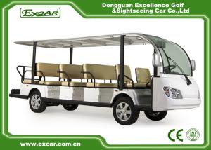 China EXCAR White 14 Seater Electric Sightseeing Bus With Trojan Battery factory