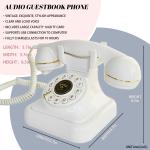 White Voicemail Phone Guest Book Wedding Voicemail Audio Clear Sound