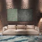 Frosted Modern Cloth Sofa 0.9x0.8m Luxury Living Room Furniture Sets