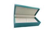 Customized High Grade PU Gift Box Case Green PVC Wooden Pen Box