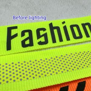 China Reflective Clothing Brand Tags  Logo Printing On Woven Tape For Sport Clothes factory