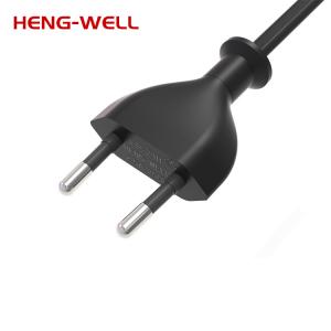 China 2 Prong EU Power Cord ENEC Electric Plug 2.5A 250V 2 Pin Black White Grey factory