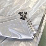 Coated Tarpaulin Tarp Sheet Cover Heavy Duty Grey 210GSM Waterproof Camping
