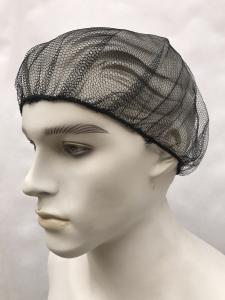 China Black Disposable Bouffant Caps , Disposable Hair Net Caps Mob Elastic Free Size factory