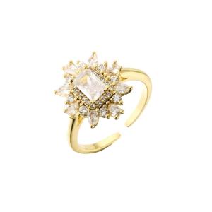 China Plated 24K Gold Plated Rings Engagement Wedding Finger Ring factory