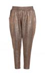 Shiny Woven Ladies Slim Fit Trousers Casual Type Long Pant Length For Spring /