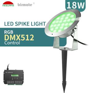 China 18W IP68 Waterproof Led Spike Lamp SMD3535 RGB DMX512 Control factory
