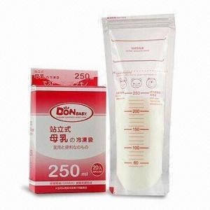 China Custom Made Plastic Pouches Packaging , Breast Milk Storage Bag on sale