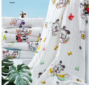 China Infants Clothing Heavy Cotton Gauze Fabric 40S 210gsm Diaper Burp Cloths factory