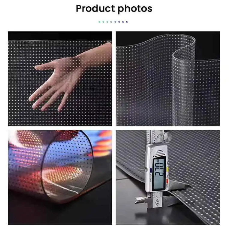 20°C-50°C Full Color Transparent LED Display Screen With 90% Transparency
