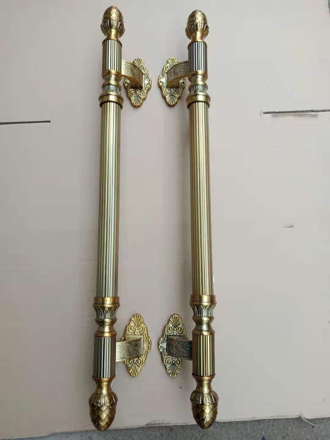 European Style Zinc Alloy Bronze Antique Door Handle for Hotel Door Replacement