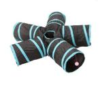 Peephole Connectable Collapsible 5 Way Cat Tunnel