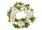 PVC Plastic Polyester Rose Artificial Flower Wreaths 15.7''