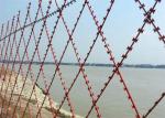Galvanized Steel Wire Mesh Fence / Razor Mesh Fencing Corrosion Resistance