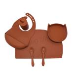 Waterproof Bibs BPA Free Silicone Baby Feeding Set Microwave Safe