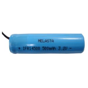China Melasta Cylindrical 14500 LiFePO4 Battery Pack 3.2V 500mAh factory