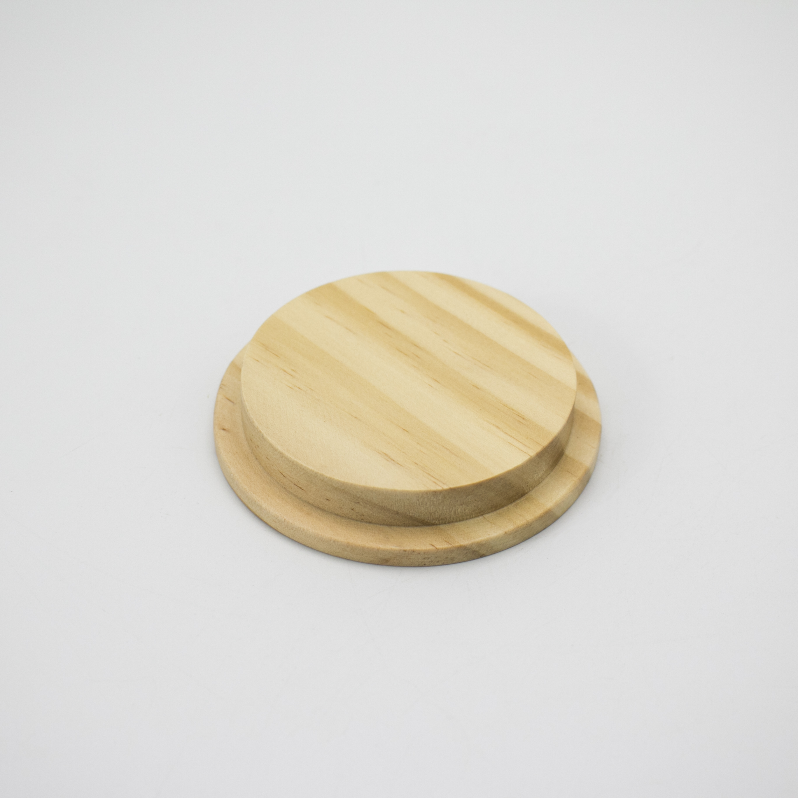 Reusable Wide Mouth Mason Jar Lids Natural Pine Wooden Glass Cover Coffee Cup Lids with Silicone Seal Ring Wood Color