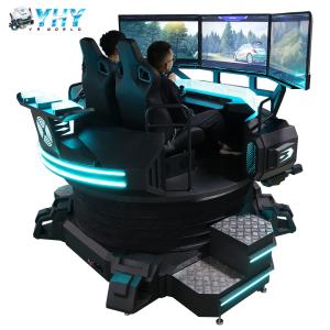 China 3.0kw Car Game Machine three screen racing simulator 3DOF Electric Platform 2 Seats factory