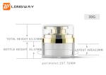 30ml Plastic Acrylic Airless Cream Jar/ Airless Pump Cosmetic Packaging