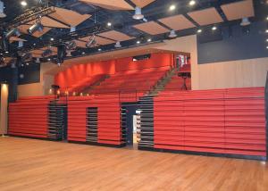 China Upholstered Bench Retractable Platform System / Comfortable Retractable Stadium Seating factory